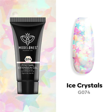 Modelones Single Poly Nail Gel (15g) Ice Crystals 074