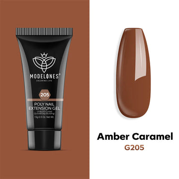 Modelones Single Poly Nail Gel (15g) Amber caramel 205