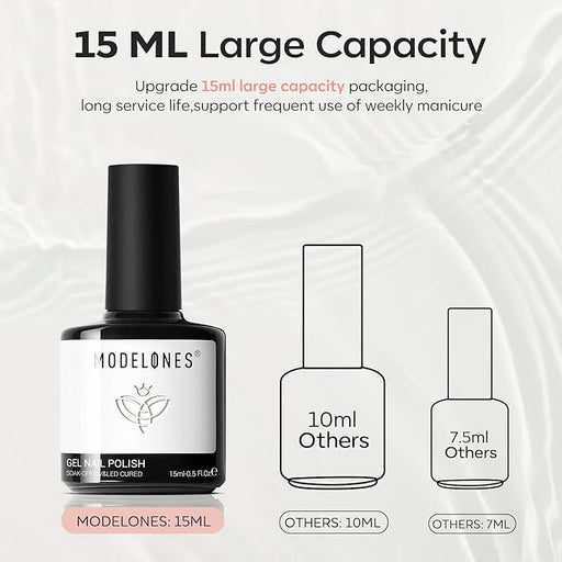 Modelones Milky White Gel Nail Polish 15 ml