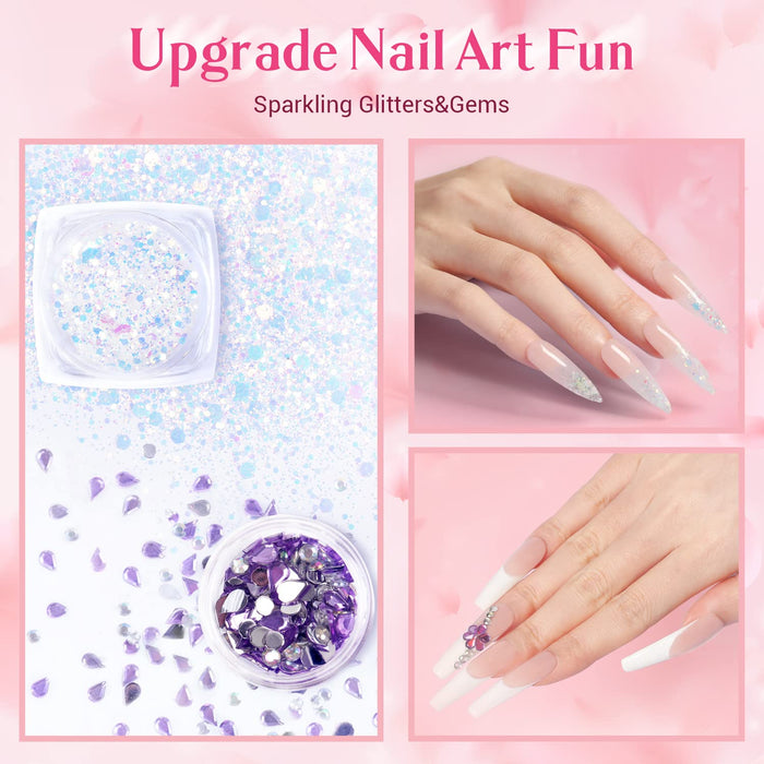 Modelones STARTER KIT: Poly Gel Nail Kit - Rhinestone