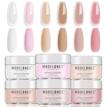 Modelones Acrylic Powder 6 Colors - Nude colors