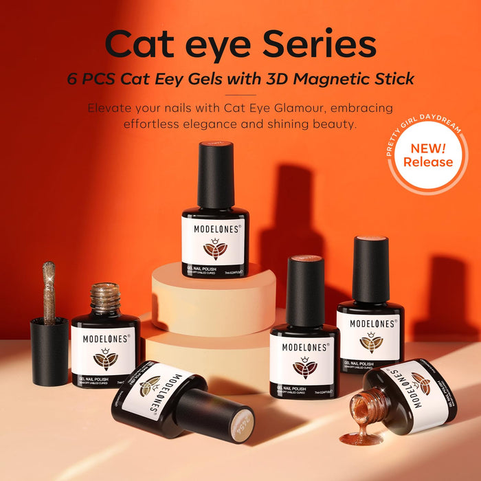 Modelones 6 pcs. Cat eye Gel Set. Fall