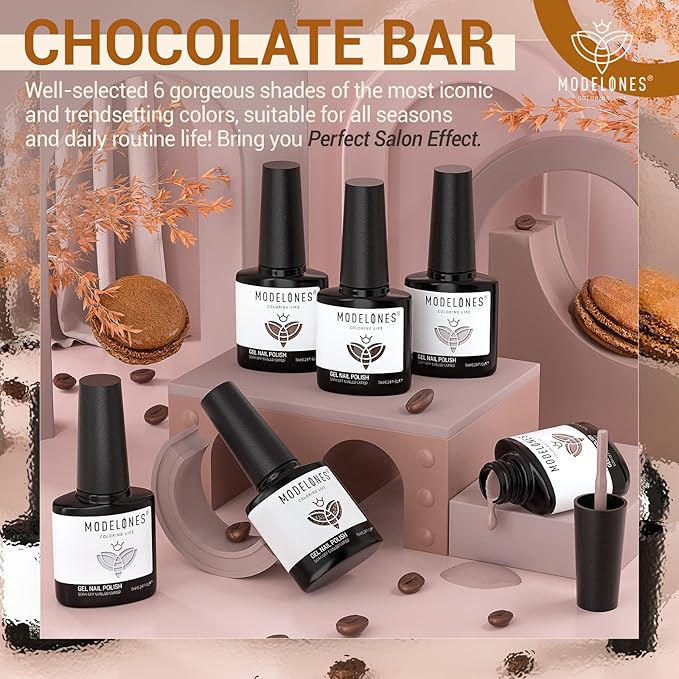 Modelones 6 pcs. Gel Set - Chocolate Brown