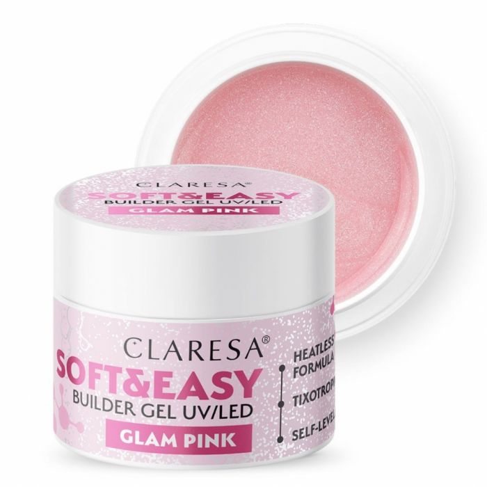 Claresa Soft & Easy Builder gel - Glam pink 45g.