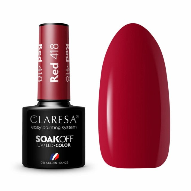 Claresa gel polish - Red 418 - 5g.